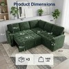 Dyonery 5-Seat Modular Sectional Sofa Bed for Small Spaces, L-Shaped Couch with Pull Out Bed, Storage, USB Ports & Recliner - 4 of 4