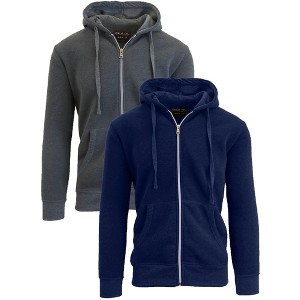 Galaxy By Harvic Boy's Slim Fit Fleece Lined Zip Up Hoodie-2 Pack - 1 of 4
