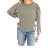 Women's Solid Knit Open Back Top - White Birch - 2 of 4