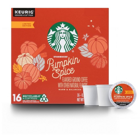 Starbucks Pumpkin Spice Medium Roast Coffee Keurig K Cup Pods 16ct Target