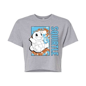 Women's - Pokémon - Tie Dye Squirtle Cropped Graphic T-Shirt - 1 of 4