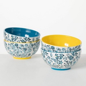 Sullivans Portuguese Print Bowl Set of 4  6.5"L Multicolored - 1 of 4