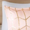 Sapphtopaz Metallic Printed Comforter Set Bedding Set Contemporary Soft Microfiber Fabric Quilt Set, Machine Washable - 3 of 4