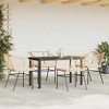 vidaXL 5 Piece Patio Dining Set with Cushions Brown and Cream White Poly Rattan Glass - 55.1" x 27.6" x 29.1" - 3 of 4