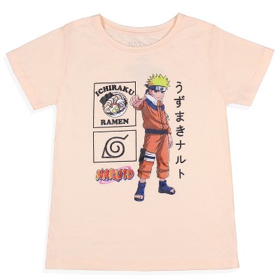 Naruto Anime Character & Logo Crew Neck Short Sleeve Boy's White  T-shirt-medium : Target