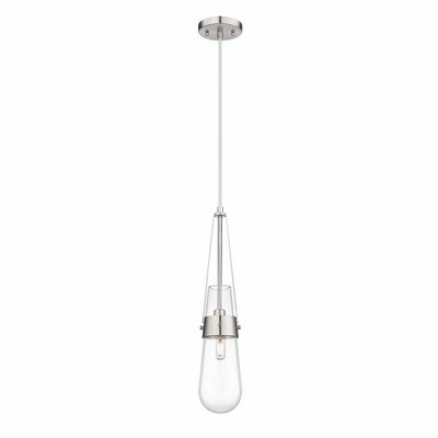 Milan - 1 Light Pendant In Art Deco Style-20.63 Inches Tall and 4.38 Inches Wide