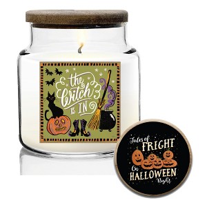 Courtside Market Haunted Halloween VII 14 oz Soy Wax Candle with Wooden Lid - 1 of 2