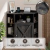 Corner Cabinet, Corner Storage Shelf with USB Ports, Wooden 6-Cubby Bookshelf - 3 of 4