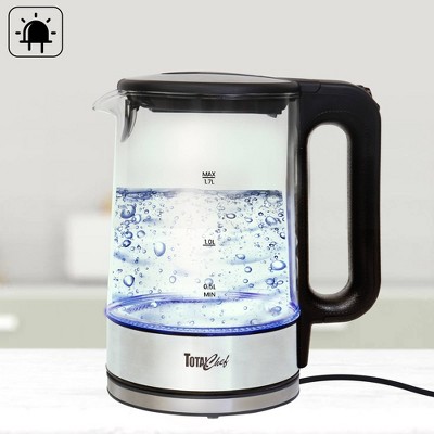 Total Chef 1.7L Glass Electric Kettle with LED Light
