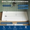 60"x32" Left Drain Shower Pan, Single Threshold Base, Non-Slip Textured Surface, Lightweight ABS Shower Base, Easy Install, Includes Drain Kit - 2 of 4