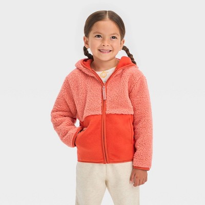 Image of Baby Fleece Jacket - Cat & Jack™ Orange 18M