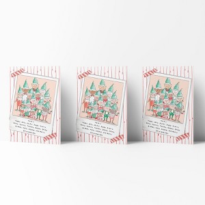 Winter/Holiday Greeting Card Pack Sets (3 ct) Elf Family by Ramus & Co - 1 of 4
