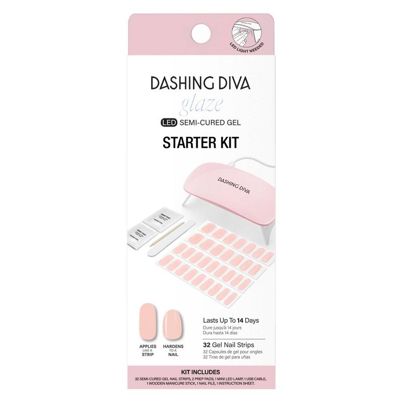 Dashing Diva Nail Art Glaze Starter Kit - Pale Blush - 32ct, 1 of 5
