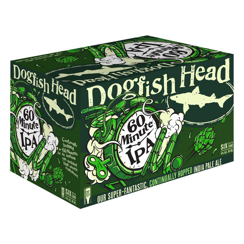 Dogfish Head 60 Minute IPA Beer - 6pk/12 fl oz Cans, 6 of 9