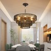 KTMBDW Modern Chandeliers 4/5 Tiers Pendant Light Fixtures Round Flush Mount Chandeliers Ceiling Lighting Dimmable for Living Room, Bedroom - 2 of 4