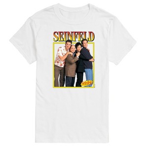 Men's Seinfeld Group Square Short Sleeve Graphic T-Shirt - White - LG Big and Tall - 1 of 4