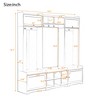 Lycvki 79.1''W. Modern 4-in-1 Entryway Hall Tree with Shoe Storage and Adjustable Shelf - 3 of 4