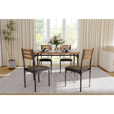 Dining Table Set for 4, 5 Piece Dining Table and Chairs Set of 4