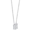Pompeii3 Diamond "M" Initial Pendant 18" Necklace 14K White Gold Lab Created - 2 of 4
