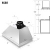 Cesicia 30-in Silver 4-speed 900CFM Insert Range Hood - 3 of 4