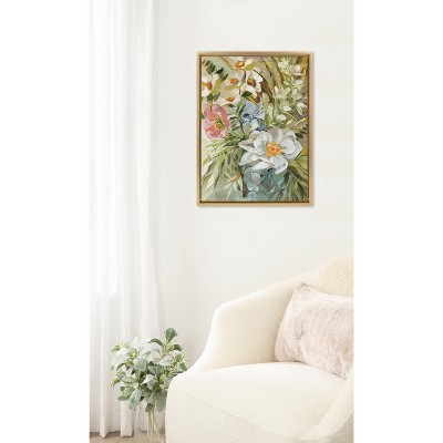 Gold Framed Floral Bouquet Canvas Wall Art, 18 x 24