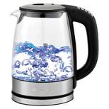 Brentwood 1.79-Qt. Cordless Digital Glass Electric Kettle with 6 Precise Temperature Presets and Swivel Base