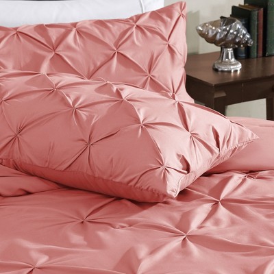 Swift Home | Diamond Smocking Pintuck 3-Piece Comforter Set