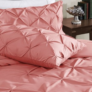 Swift Home | Diamond Smocking Pintuck 3-Piece Comforter Set - 1 of 4