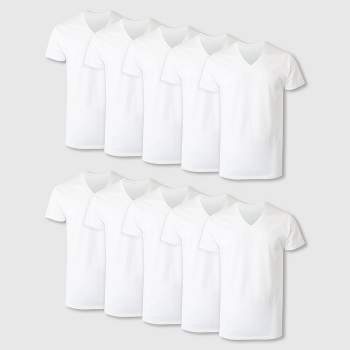 Hanes Men's V-Neck Undershirt 10pk - White