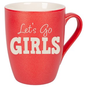 100 North Crimson Red Metallic Finish, 10 Ounce, Comfortably Fits Your Hands, New Bone China Coffee Tea Cup Mug, Let's Go Girls - 1 of 1