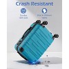 Paaaawaters Luggage Suitcase Carry-on Hardside Travel Luggage TSA Lock Spinner Telescopic Handle - 4 of 4