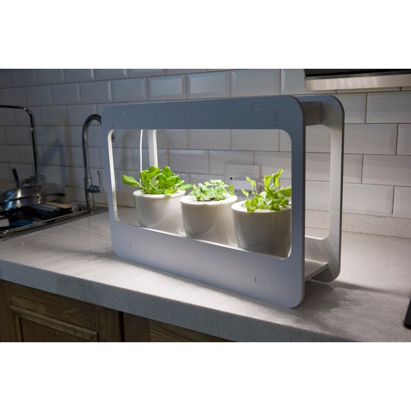 Mindful Design LED Indoor Herb Garden - At Home Mini Window Planter Kit for Herbs, Succulents, and Vegetables, 2 of 7