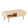 Syemin Rectangle End Tables Modern Decorative Table with Drawers for Living Room and Study Room, Brown, 40.94"*21.26"*16.34" - 4 of 4