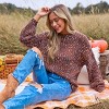 Women's Cozy Roundneck Speckled Knit Sweater - Cupshe - 2 of 4