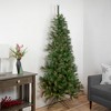 Northlight Real Touch™️ Pre-Lit Slim Canyon Pine Artificial Half Wall Christmas Tree - 7.5' - Clear Lights - 2 of 4