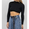 Women's UNDERBUST MOCK CROP - OLIVACEOUS - 4 of 4