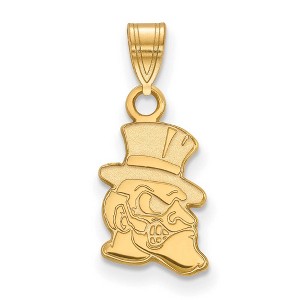 Black Bow Jewelry 10k Yellow Gold Wake Forest Demon Deacons NCAA Small Pendant - 1 of 3