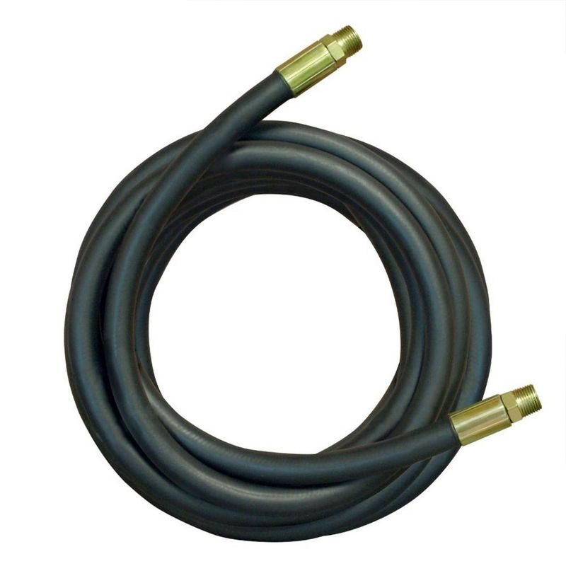 Apache 98398342 1/2 Inch x 144 Inch 2 Wire Lightweight Universal Hydraulic Hose with Fittings, Male Ends Assembly, Meets SAE 100R2AT Standards, Black, 1 of 4