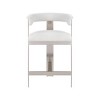 Meridian Furniture,Romeo Cream Boucle Fabric Counter Stool, Set of 2 - 3 of 4