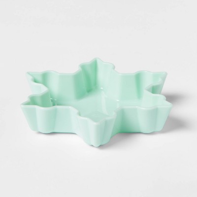 4oz Plastic Snowflake Figural Bowl Green - Wondershop™