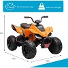 Licensed McLaren 24V Kids Ride-On Car, Electric 4-Wheeler Quad ATV w/ 2 Speeds, LED, Bluetooth & Music - 2 of 4