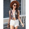 Clearlove Women's Floral Print V Neck Vest Tie Front Sleeveless Vintage Boho Vests Tops - 2 of 4
