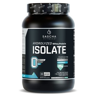 Sascha Fitness Hydrolyzed Whey Protein Isolate – Coconut – 2.1 lbs - 1 of 4