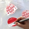 Big Dot of Happiness Happy Valentine’s Day - Valentine Hearts Party Clear Goodie Favor Bags - Treat Bags With Tags - Set of 12 - 3 of 4
