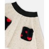 Deux par Deux Girl Glittering French Terry Skirt Beige and Black - 4 of 4