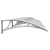 vidaXL Door Canopy Gray and Transparent 137.8 in.x31.5 in. Polycarbonate - 4 of 4