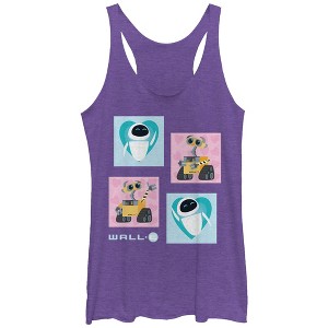 Women's Wall-E Robot EVE Heart Racerback Tank Top - 1 of 3