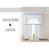 HLC.ME Joyce Lace Sheer Kitchen Curtain Valance Topper - Rod Pocket for Small Windows, Bathroom & Kitchen - 4 of 4