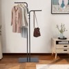 YIYIBYUS Metal Coat Rack, Entryway Coats Hanger Stand with 4 Hooks for Coats, Hats, Scarves, Clothes, and Handbags - 3 of 4
