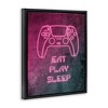 Stupell Industries Eat Play Sleep Pink Gamer Floating Frame Canvas Art - 2 of 4